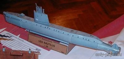 Сборная бумажная модель / scale paper model, papercraft USS Nautilus [ABC 15/1996] 