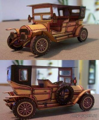 Сборная бумажная модель / scale paper model, papercraft Peugeot 1907 [ABC 19/1971] 