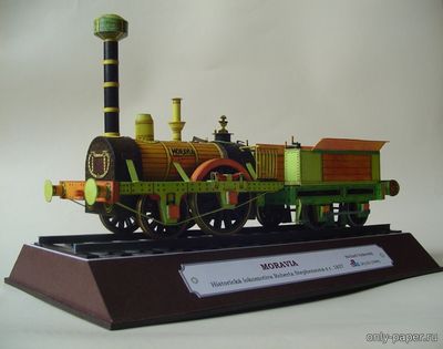 Сборная бумажная модель / scale paper model, papercraft Historicka locomotiva Moravia 1837 (ABC 1988-24) 