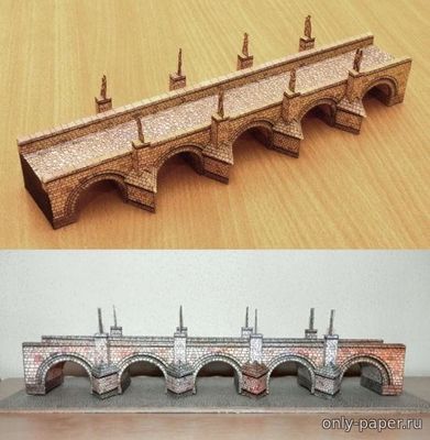 Сборная бумажная модель / scale paper model, papercraft Kamenny most do Kolejiste (ABC 1976-22) 