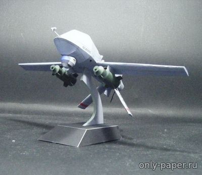 Модель беспилотника Cartoon MQ-1 Predator из бумаги/картона