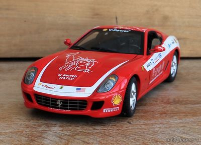 Сборная бумажная модель / scale paper model, papercraft Ferrari 599 GTB FIORANO Panamerican (ЮМК 2015-04-05) 
