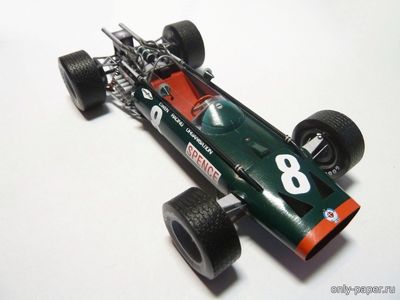 Сборная бумажная модель / scale paper model, papercraft BRM P83 (Owen Racing Organisation) Mike Spence - Mexican GP (1967) (Forum Team) 