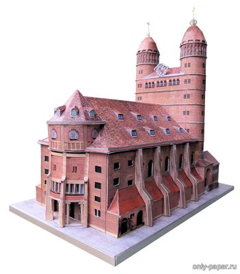 Сборная бумажная модель / scale paper model, papercraft Ulm - Pauluskirche (Dieter Welz) 