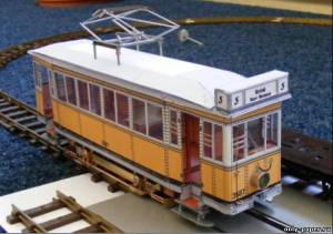 Сборная бумажная модель / scale paper model, papercraft Triebwagen von 1924 