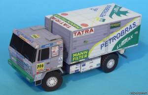 Сборная бумажная модель / scale paper model, papercraft Tatra 815 4x4 Dakar 2007 Assistance [Fireboxy 13] 