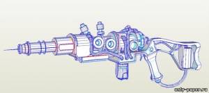Сборная бумажная модель / scale paper model, papercraft Plasma Rifle (Fallout 3) [Gardian] 