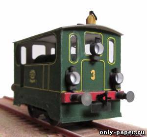 Сборная бумажная модель / scale paper model, papercraft NS6600 Tram Locomotive + 2 вагона [Schaalbouw] 