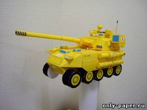 Сборная бумажная модель / scale paper model, papercraft Колёсная самоходная гаубица / Wheeled Self-propelled Howitzer 