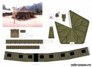 Сборная бумажная модель / scale paper model, papercraft M.A.S.H. tents (Mobile Army Surgical Hospital) 