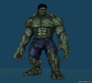 Сборная бумажная модель / scale paper model, papercraft Халк / Hulk 