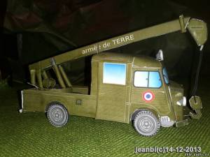 Сборная бумажная модель / scale paper model, papercraft Citroen HY Military Crane 