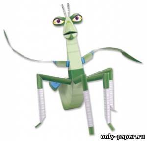 Сборная бумажная модель / scale paper model, papercraft Богомол / Master Mantis (Мультфильм Кунг-Фу Панда) 