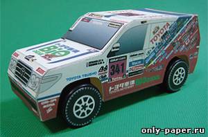 Сборная бумажная модель / scale paper model, papercraft Dakar 2013 Toyota Land Cruiser 
