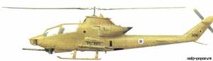 Сборная бумажная модель / scale paper model, papercraft Bell AH-1S "COBRA" [IAF Model] 