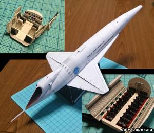 Сборная бумажная модель / scale paper model, papercraft Orion III (2001: A Space Odissey) 