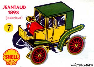 Модель автомобиля Jeantaud 1898 г. из бумаги/картона