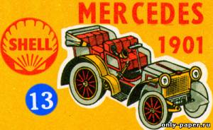 Сборная бумажная модель / scale paper model, papercraft Mercedes 1901 (Shell 13) 