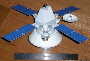 Сборная бумажная модель / scale paper model, papercraft Mars Viking Orbiter 