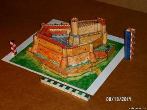 Сборная бумажная модель / scale paper model, papercraft Замок Монсень (Каталония) 