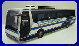 Сборная бумажная модель / scale paper model, papercraft Автобус "Himuka" 