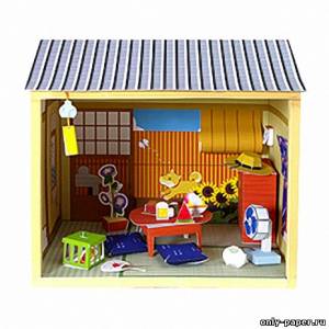 Сборная бумажная модель / scale paper model, papercraft Летний дом в Японском стиле (Набор для девочек) 