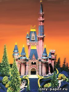 Сборная бумажная модель / scale paper model, papercraft Замок Золушки / Cinderella's Castle 
