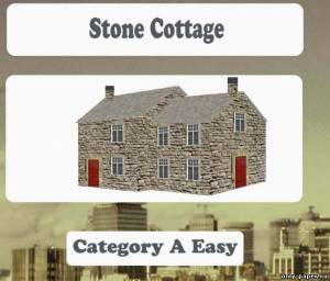 Сборная бумажная модель / scale paper model, papercraft Каменный дом / Stone Cottage 