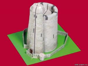 Сборная бумажная модель / scale paper model, papercraft Saint Vaast La Houghe Tower 