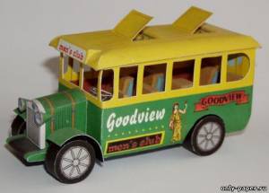 Сборная бумажная модель / scale paper model, papercraft Bus Goodview Men's Club 