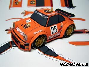 Сборная бумажная модель / scale paper model, papercraft Porsche 934 Turbo [Oniya] 