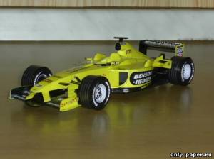 Сборная бумажная модель / scale paper model, papercraft Jordan EJ 13 Ford.Brasil GP 2003 (Spinler51) 