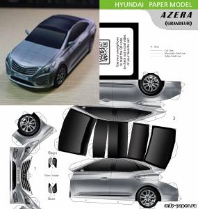Модель автомобиля Hyundai Azera из бумаги/картона