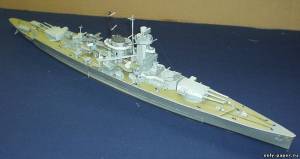Сборная бумажная модель / scale paper model, papercraft Карманный линкор Admiral Graf Spee Panzerschiff (WHM) 