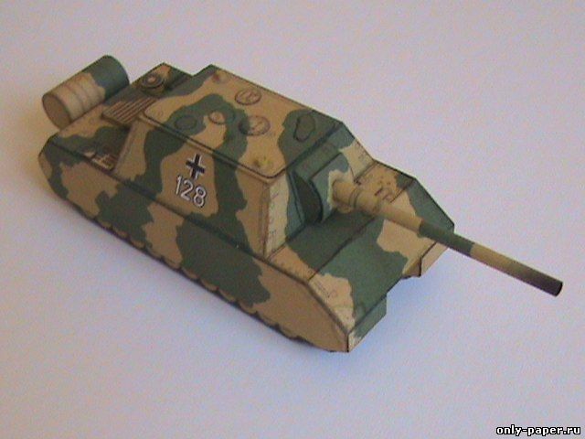Объемный танк из цветной бумаги