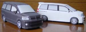 Сборная бумажная модель / scale paper model, papercraft Toyota Voxy TA-AZR60G 