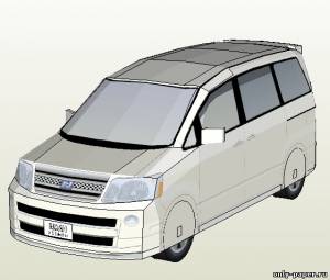 Модель автомобиля Toyota Noah из бумаги/картона
