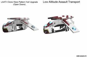 Сборная бумажная модель / scale paper model, papercraft Low Altitude Assault Transport (LAAT) 