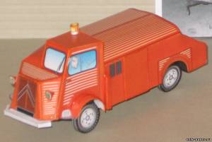 Сборная бумажная модель / scale paper model, papercraft Citroën HY Fire Engine 