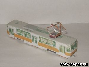 Сборная бумажная модель / scale paper model, papercraft Трамвай CKD Tatra T7B5 [Mungojerrie] 