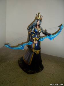 Сборная бумажная модель / scale paper model, papercraft Ashe - Queen (League of Legends) [Zhefiroth] 