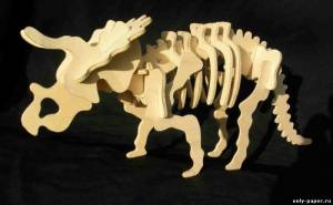 Сборная бумажная модель / scale paper model, papercraft Triceratops Skeleton Cardboard 