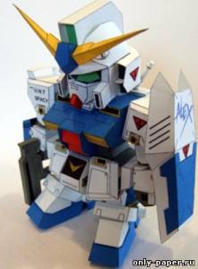 Сборная бумажная модель / scale paper model, papercraft SD RX-78NT-1 Gundam 
