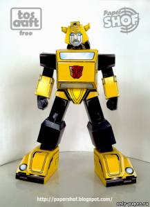 Сборная бумажная модель / scale paper model, papercraft Transformers - G1 Bumblebee 