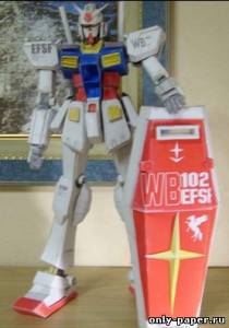 Сборная бумажная модель / scale paper model, papercraft RX-78-2 Gundam 