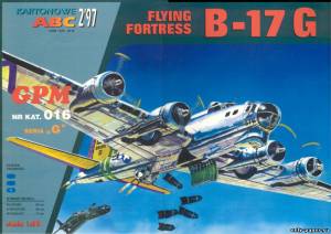 Модель самолета Boeing B-17G «Летающая крепость» из бумаги/картона