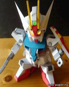 Сборная бумажная модель / scale paper model, papercraft SD GAT-X105 Strike Gundam 