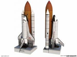 Сборная бумажная модель / scale paper model, papercraft Шаттл Атлантис / Atlantis Space Shuttle (Paper-replika) 