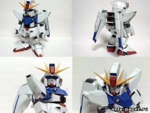 Сборная бумажная модель / scale paper model, papercraft SD F91 Gundam F91 