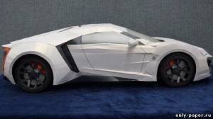 Модель автомобиля Lykan HyperSport из бумаги/картона